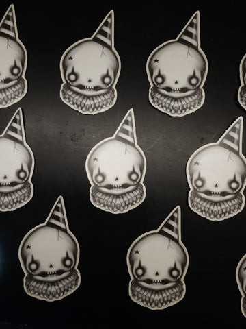 Skeleton Clown Sticker