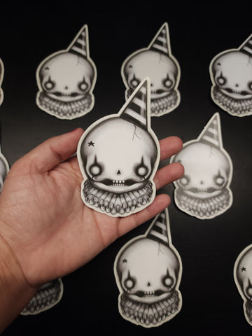 Skeleton Clown Sticker