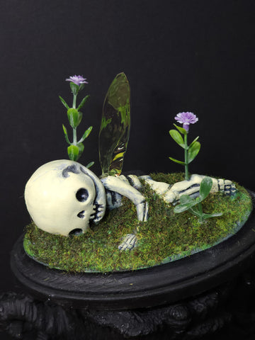 Fairy On Moss Sculpture