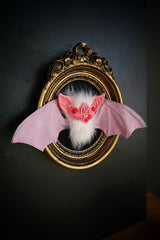 Framed Bat Sculpture (White)