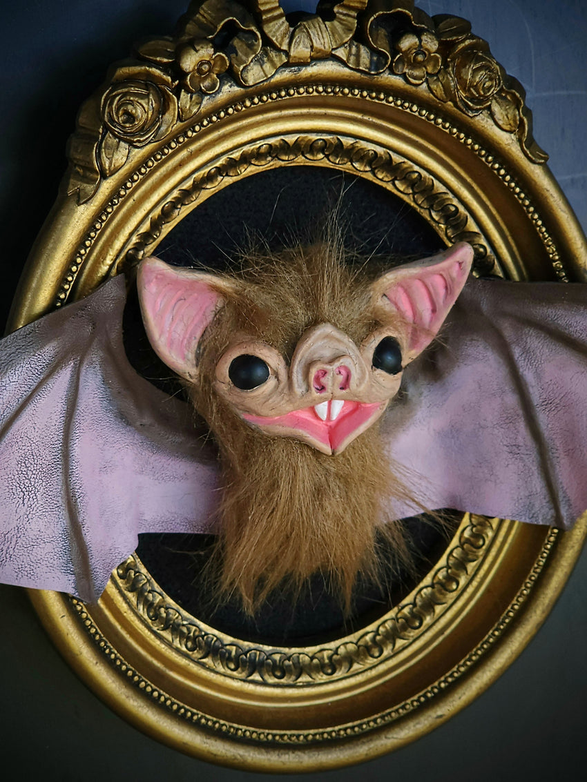 Framed Bat Sculpture (Brown)
