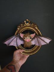 Framed Bat Sculpture (Brown)