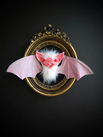 Framed Bat Sculpture (White)