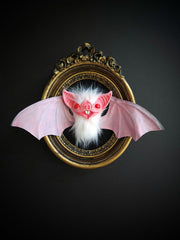 Framed Bat Sculpture (White)