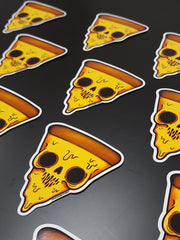 Skull Pizza Sticker 3.5 Inch