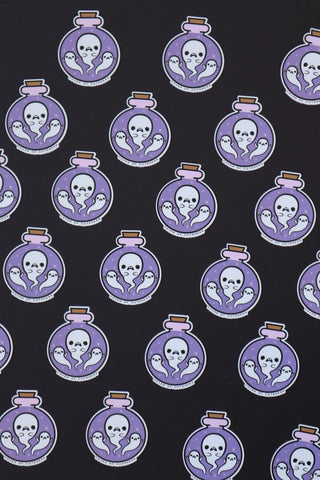 Ghosties Purple Skull Sticker