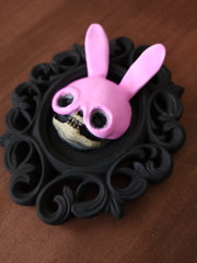 Pink Bunny Skull Ornate Frame