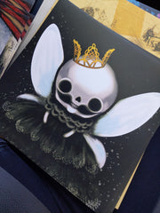 Fairy Skull 8x8 Art Print