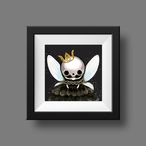Fairy Skull 8x8 Art Print