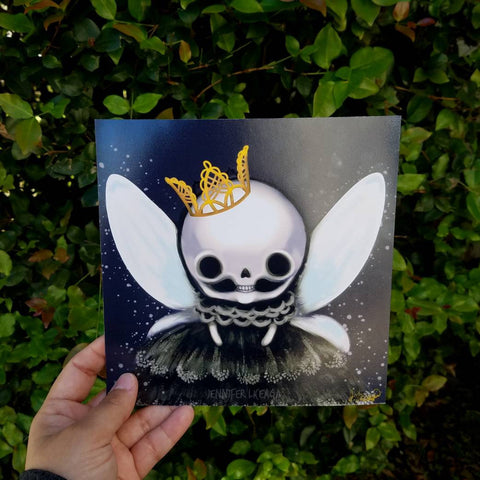 Fairy Skull 8x8 Art Print