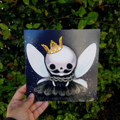 Fairy Skull 8x8 Art Print