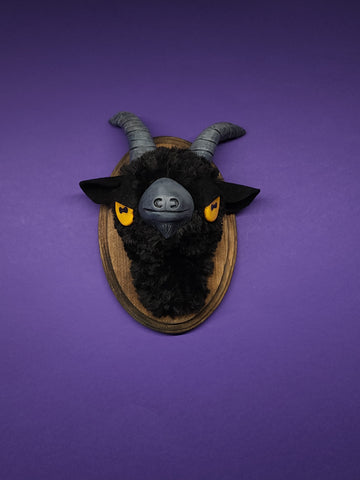 Black Goat Wall Sculpture