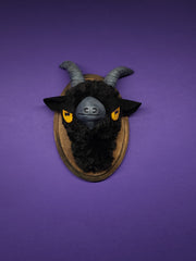 Black Goat Wall Sculpture