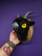 Black Goat Wall Sculpture