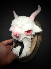 White Goat Wall Sculpture