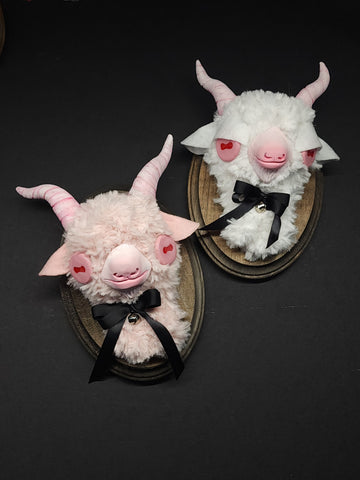 Pink Goat Wall Sculpture