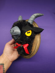 Black Goat Wall Sculpture