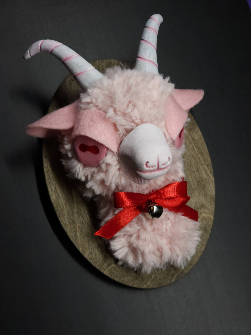 Pink Goat Wall Sculpture