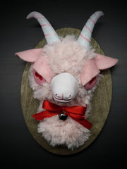 Pink Goat Wall Sculpture