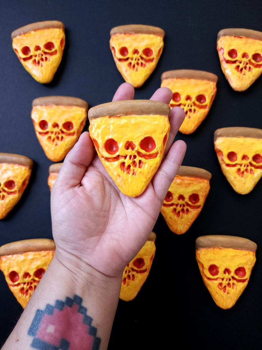 Skull Pizza Magnet