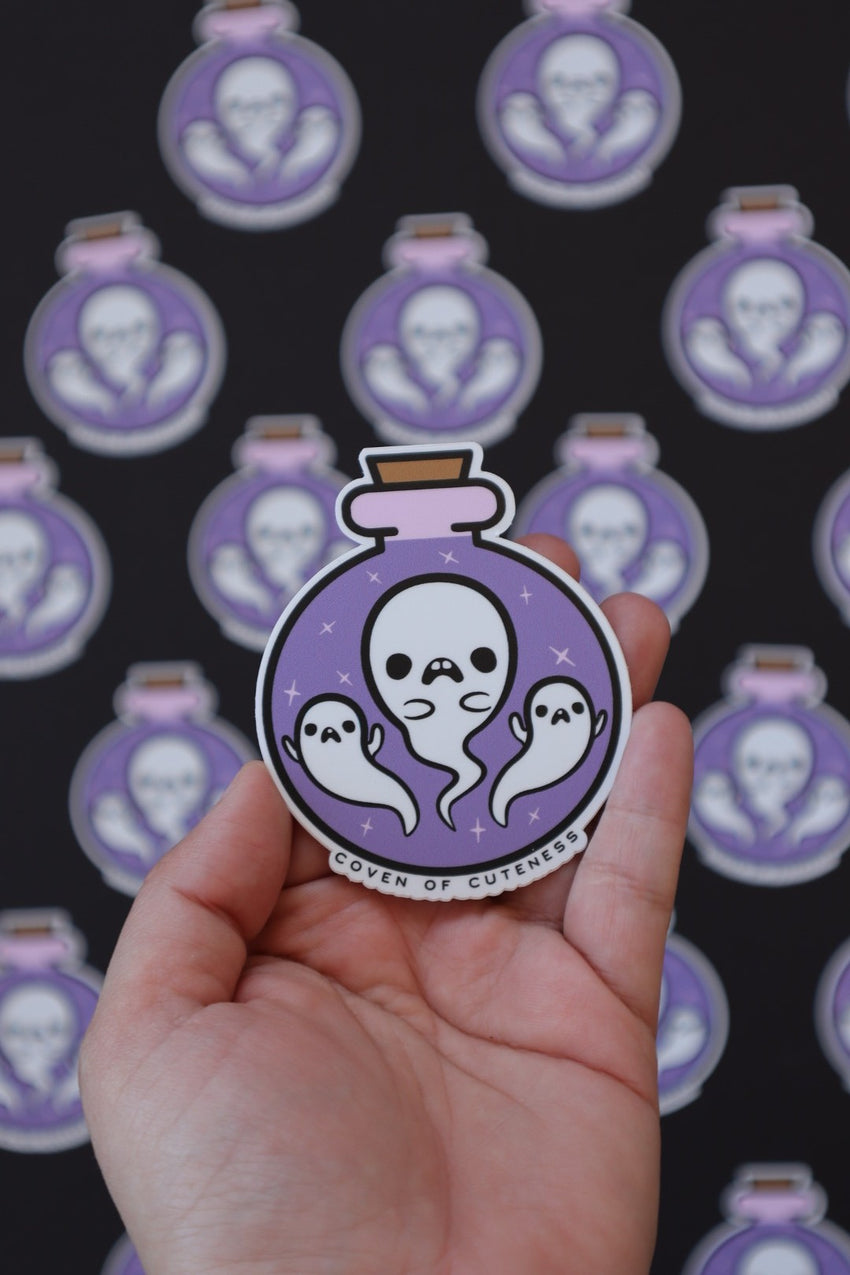 Ghosties Purple Skull Sticker